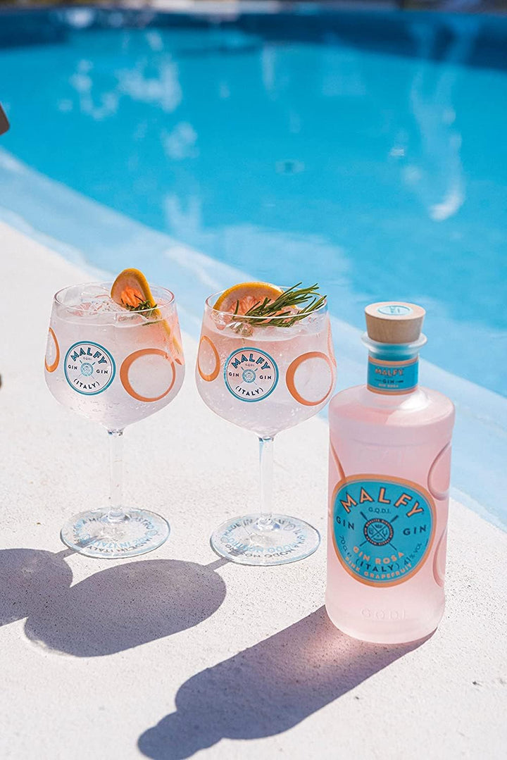 Malfy Gin Rosa – Super Premium Gin aus Italien mit Pink Grapefruit und Rhabarber – 41 % Vol – 1 x 0,7L